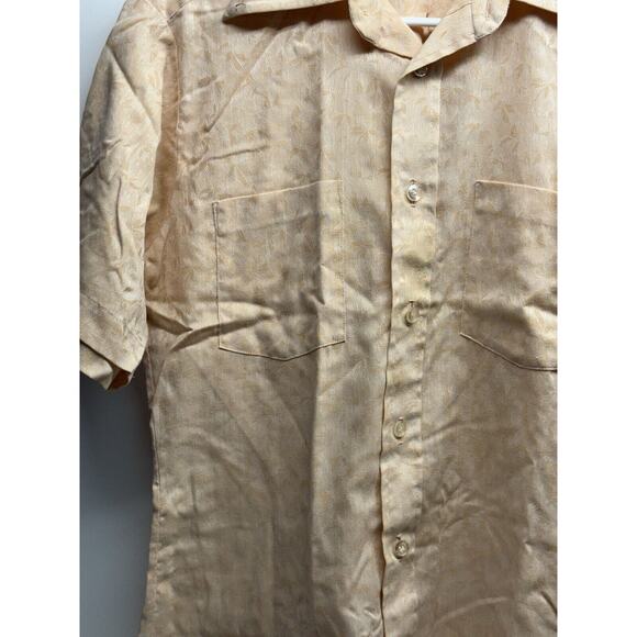 Vintage Sears Perma-Press Medium SHORT Sleeve SHIRT Wide Collar MADE IN JAPAN - Picture 4 of 11